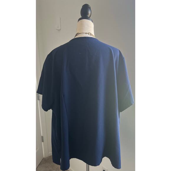 FIGS Scrubs 2 Hip Pockets Navy Blue Technical Collection Short Sleeve 6XL - Picture 4 of 5